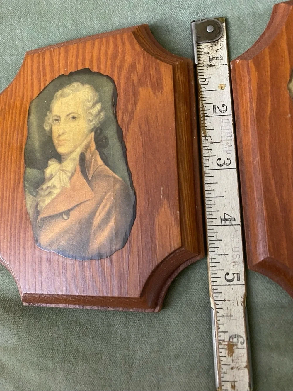 Molded Classic Wood Framed Vintage Portrait Plaques stamped X45 FP  OSP